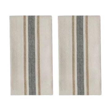 Linu キッチンタオル 2枚セット - Black - OYOY | オイオイ