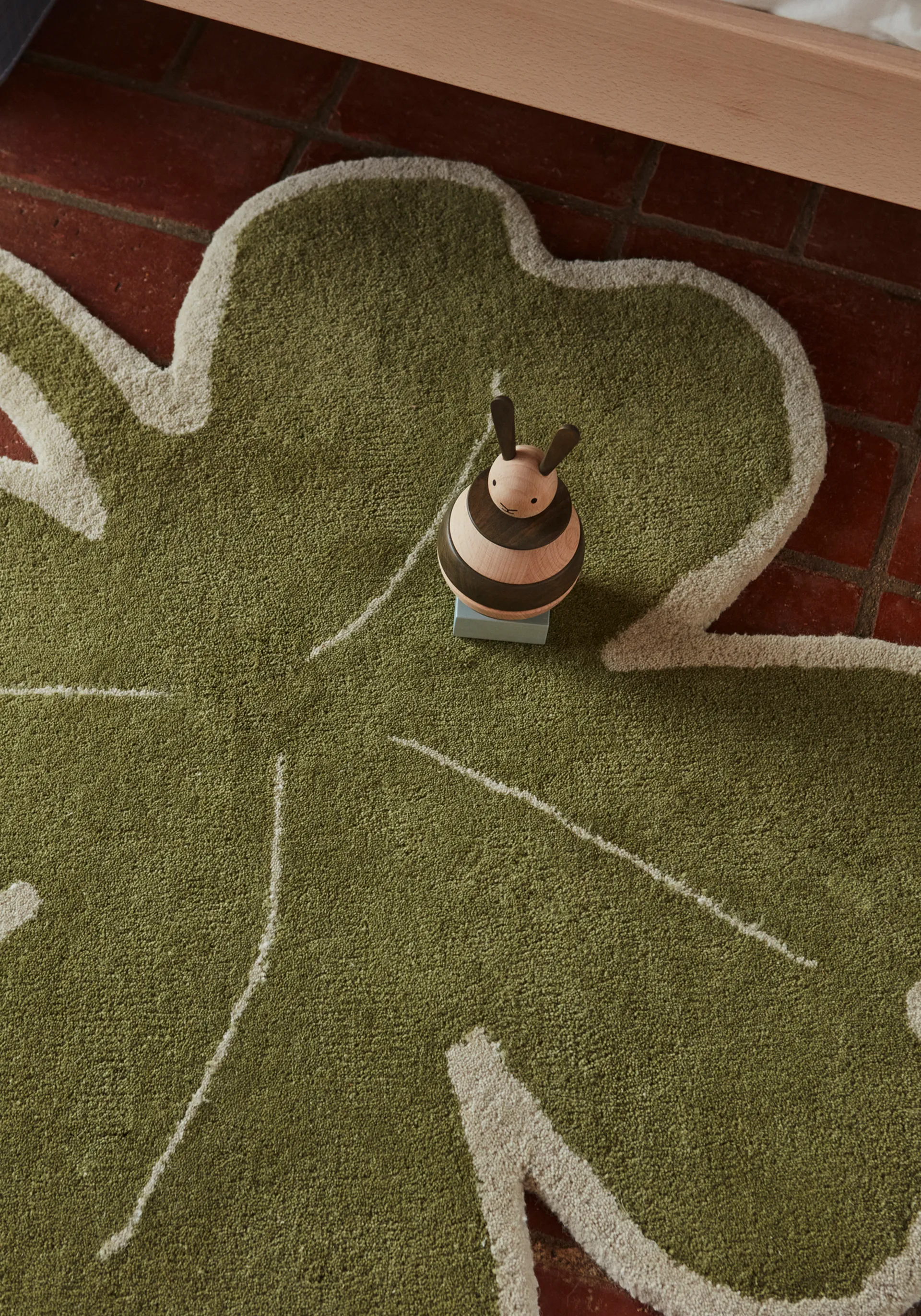 Lucky Clover ラグ  95x95 cm, Green OYOY | オイオイ