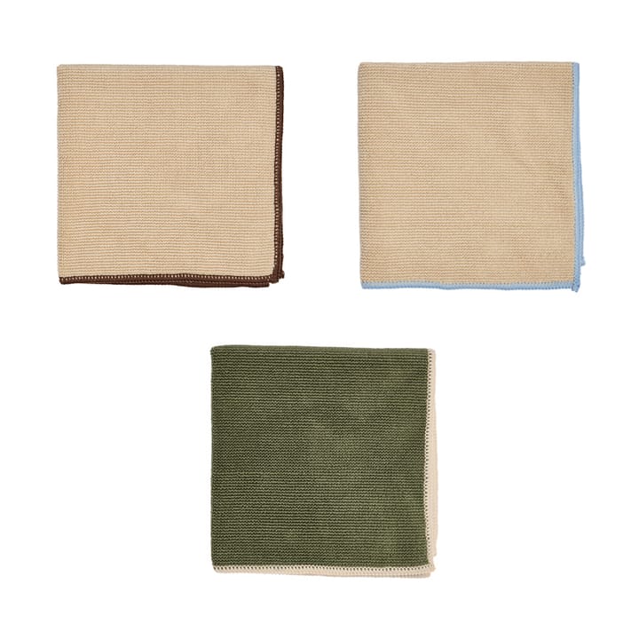Mundus マイクロファイバークロス 30x30 cm 3枚 - Camel-olive - OYOY | オイオイ