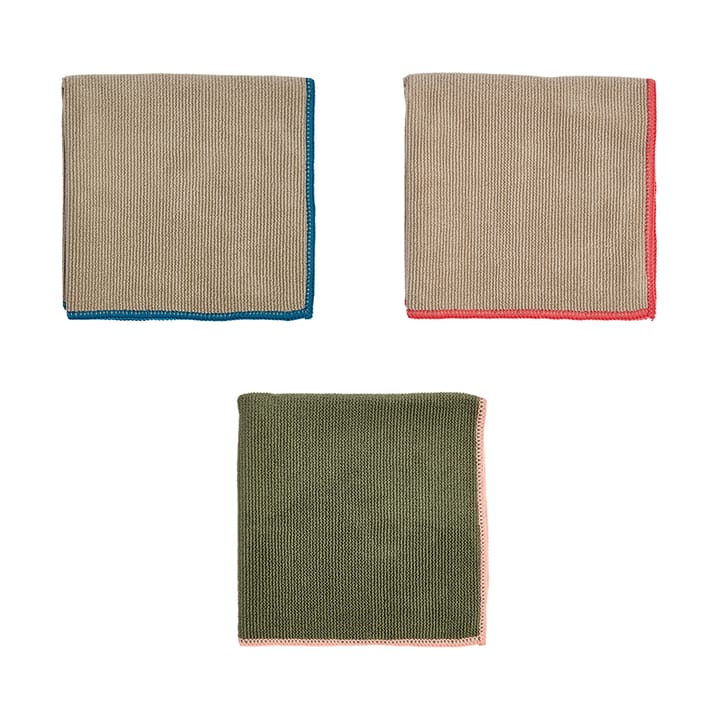 Mundus マイクロファイバークロス 30x30 cm 3枚 - Olive-clay - OYOY | オイオイ