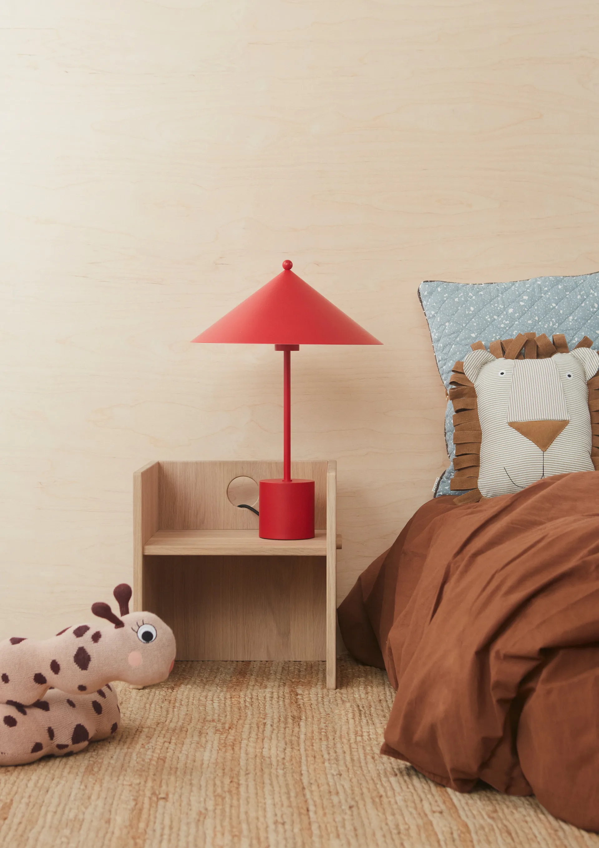 OYOY デニム アニマルクッション, Lobo Lion. caramel OYOY | オイオイ