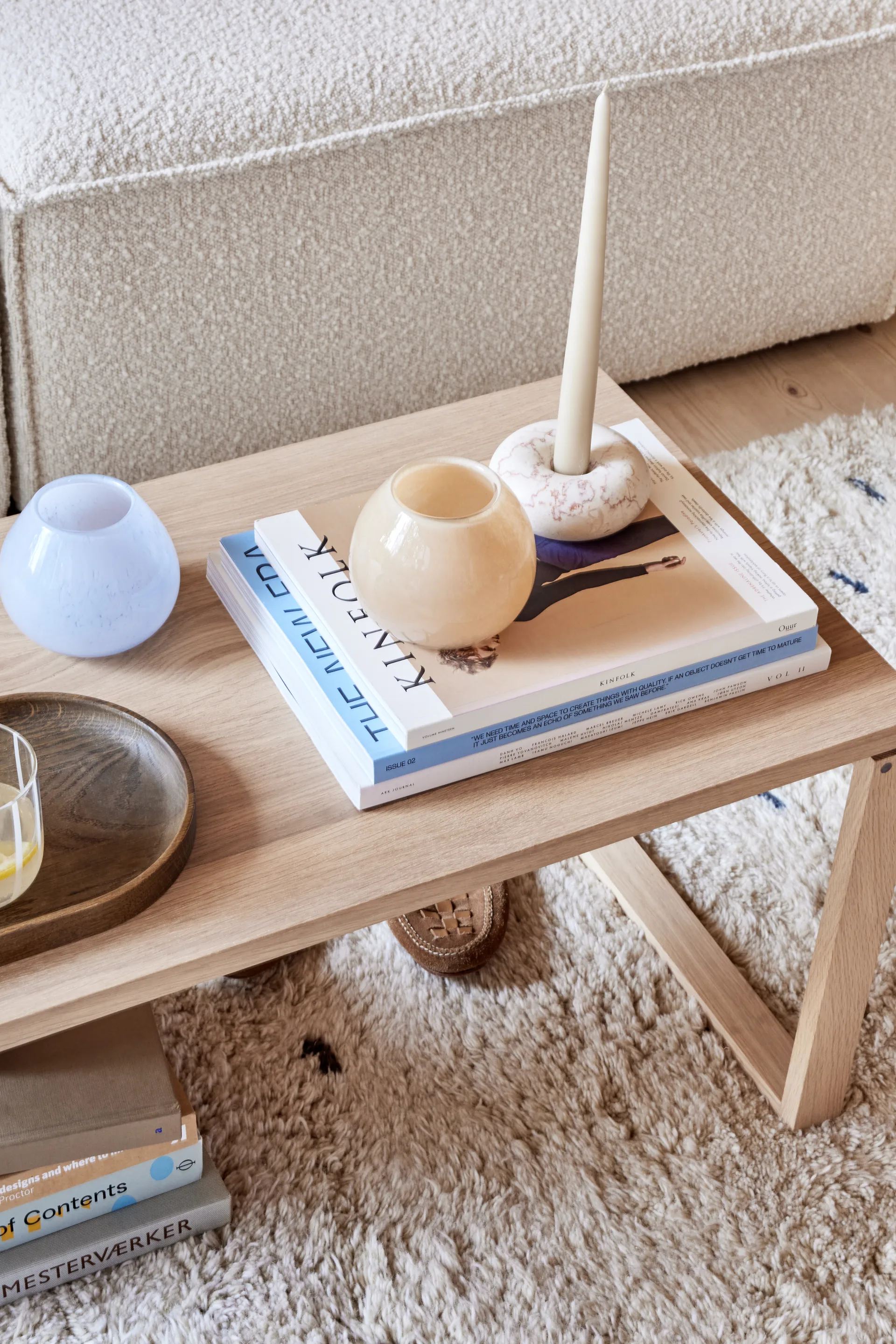 Savi マーブルキャンドルスティック small 4 cm, off white OYOY | オイオイ