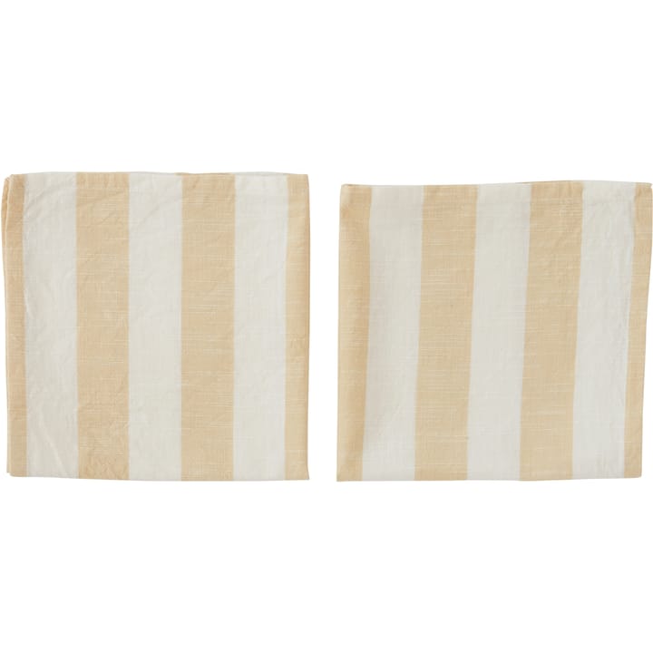 Stripe ナプキン 45x45 cm 2パック - Vanilla - OYOY | オイオイ