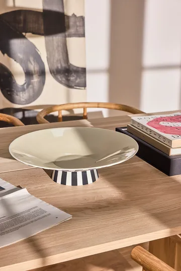 Toppu センターピース low Ø39x10,5 cm - Vanilla-black-white - OYOY | オイオイ