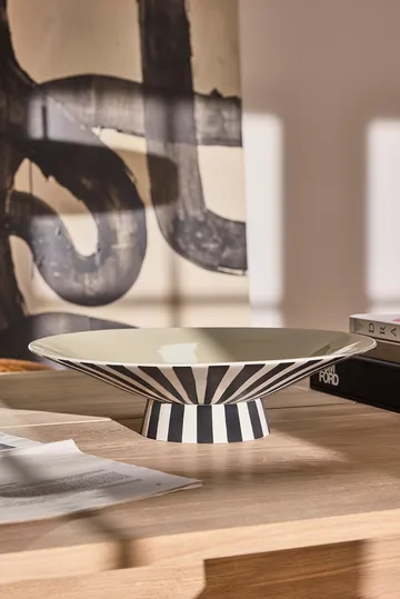 Toppu センターピース low Ø39x10,5 cm - Vanilla-black-white - OYOY | オイオイ