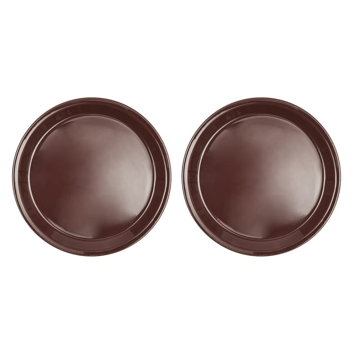 Yuka ランチプレ�ート Ø22 cm 2枚セット - Dark (brown) - OYOY | オイオイ