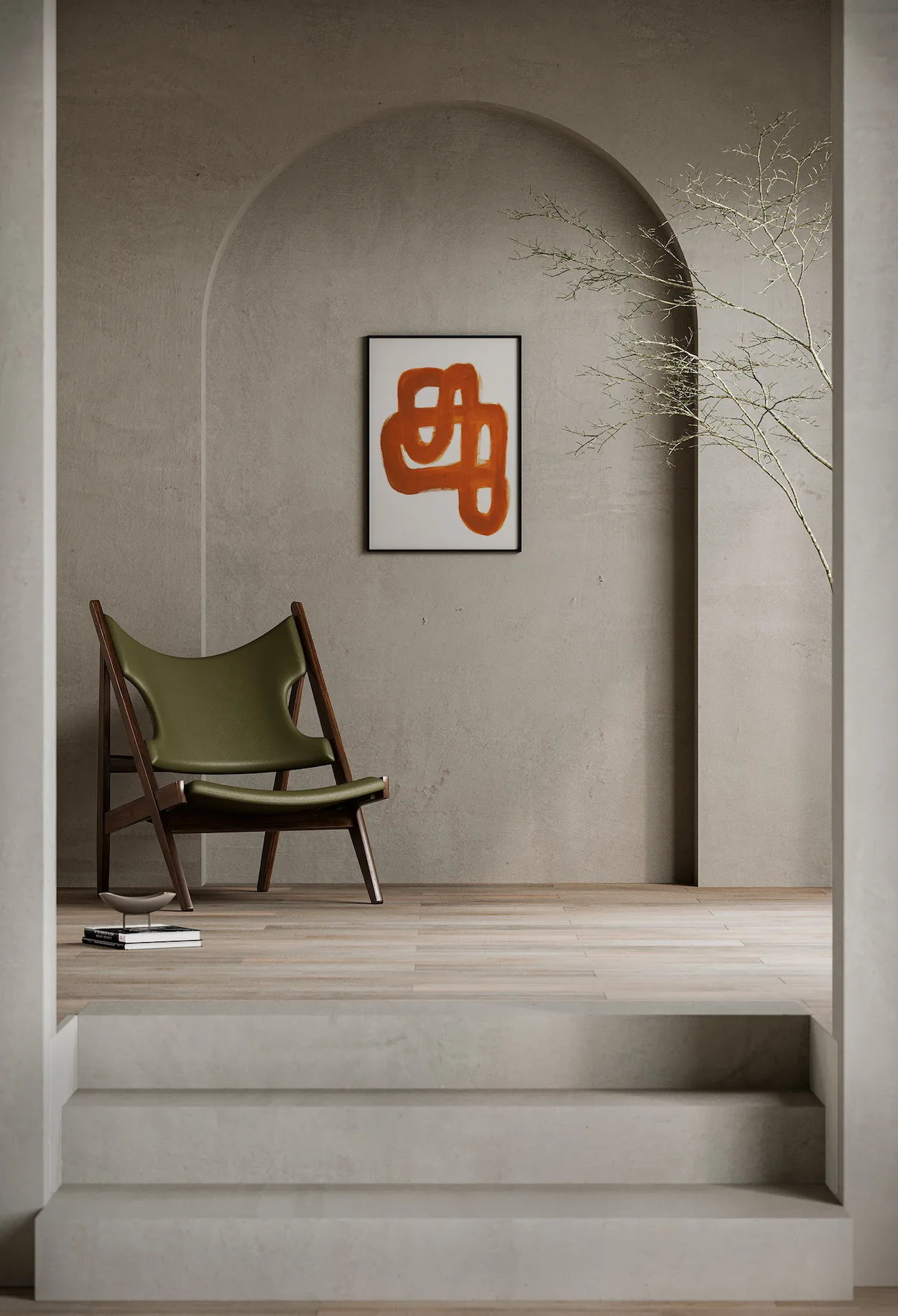 オレンジ ブラシ ポスター, 30x40 cm Paper Collective | ペーパーコレクティブ