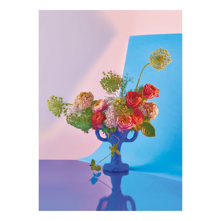 Bloom 02 cyan ポスター - 50x70 cm - Paper Collective | ペーパーコレクティブ