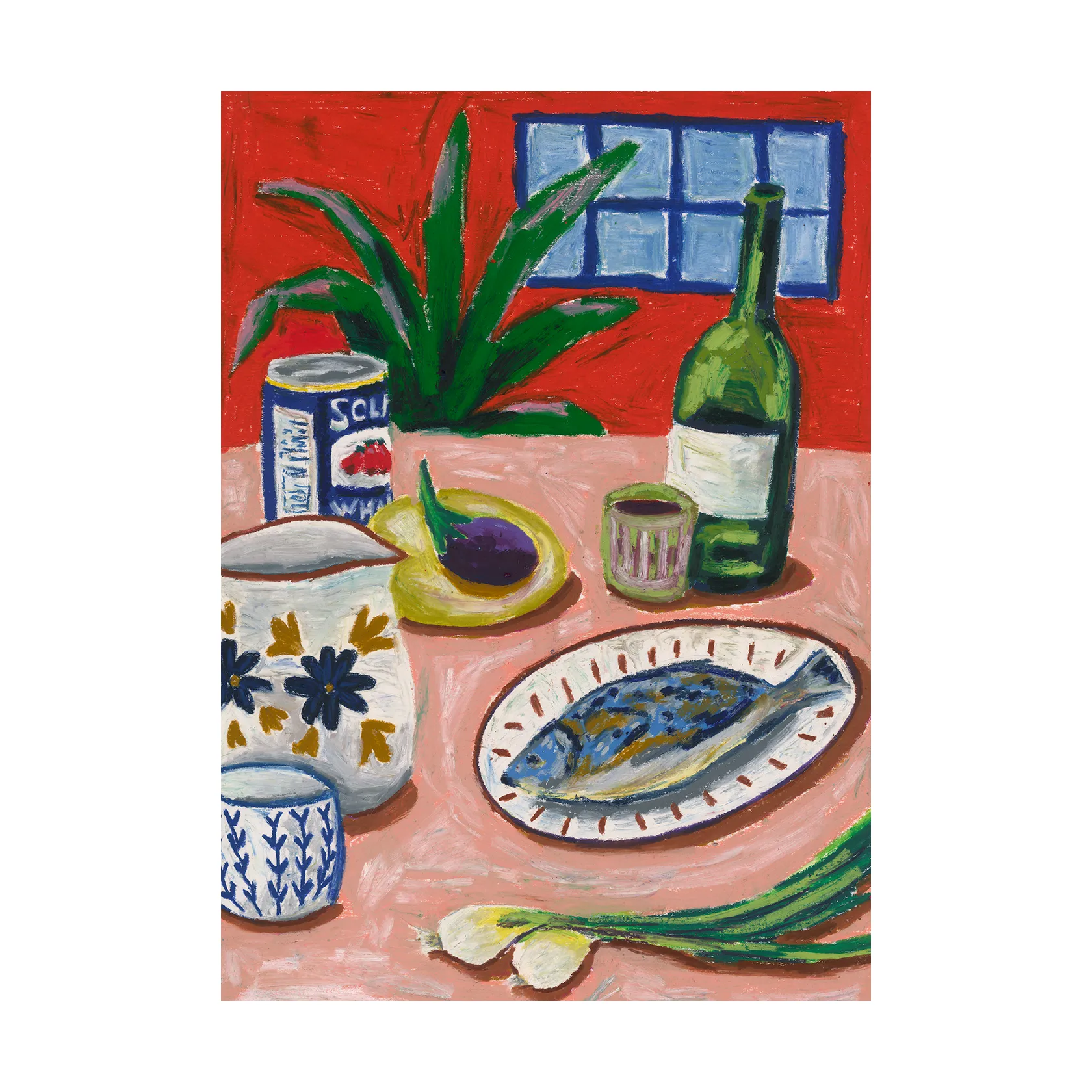 Composition with Fish ポスター, 50x70 cm Paper Collective | ペーパーコレクティブ