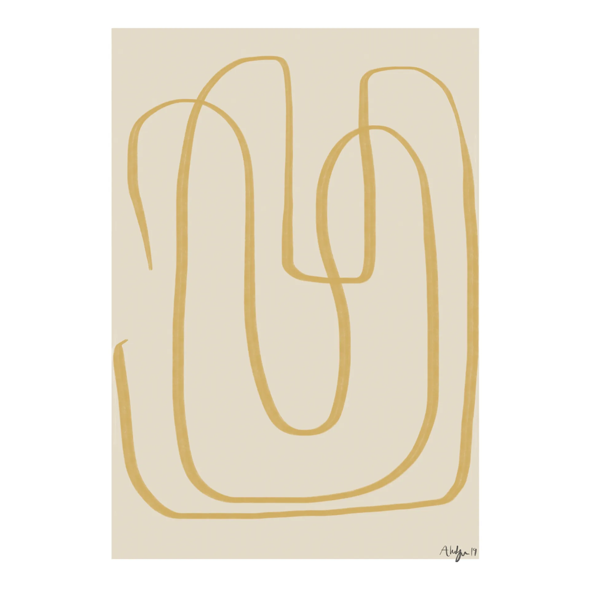 Different Ways I ポスター イエロー, 50x70 cm Paper Collective | ペーパーコレクティブ