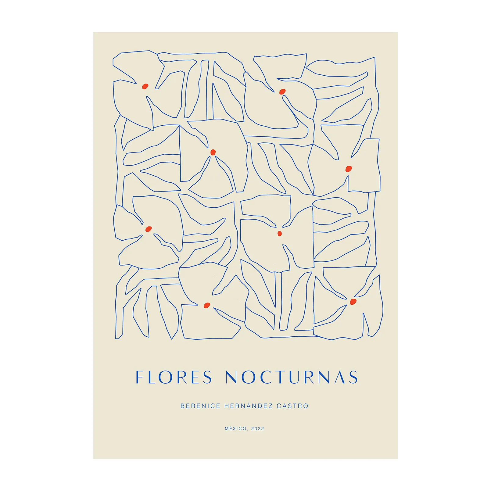 Flores Nocturnas 01 ポスター, 50x70 cm Paper Collective | ペーパーコレクティブ