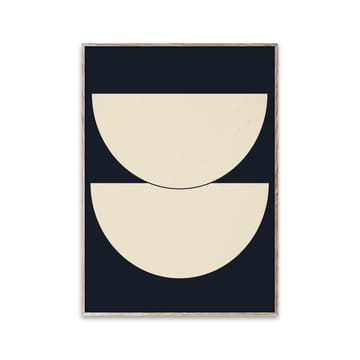 ハーフ サークルズ I ポスター ブル― - 30x40 cm - Paper Collective | ペーパーコレクティブ
