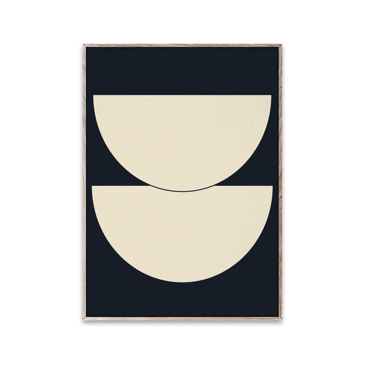 ハーフ サークルズ I ポ��スター ブル― - 30x40 cm - Paper Collective | ペーパーコレクティブ