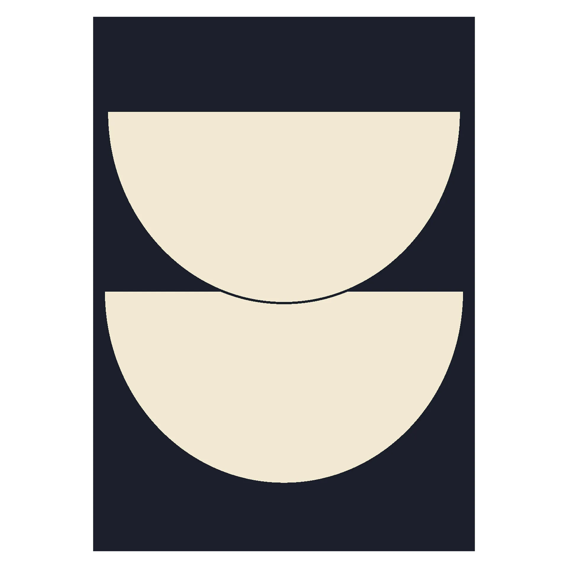 ハーフ サークルズ I ポスター ブル―, 30x40 cm Paper Collective | ペーパーコレクティブ