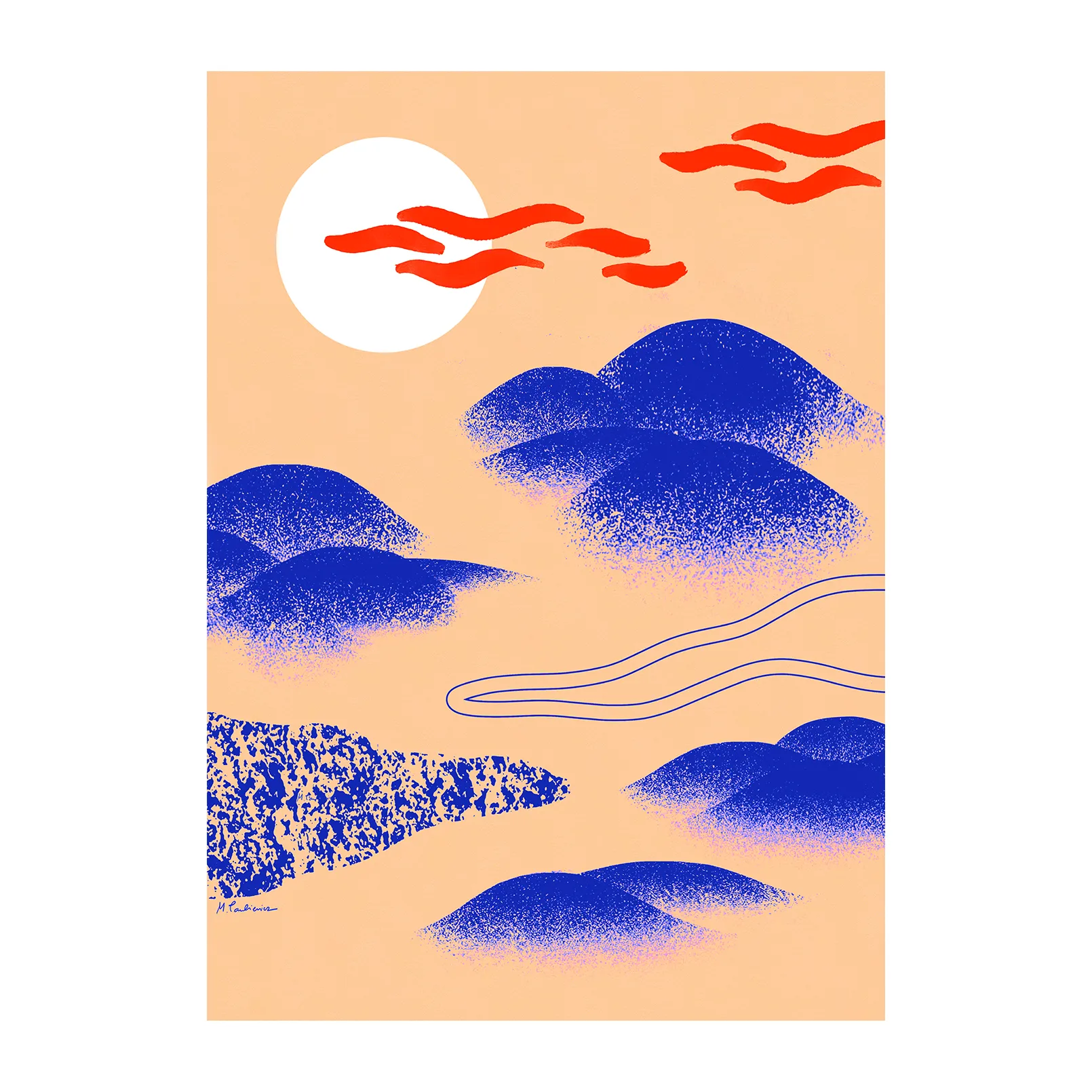 Japanese Hills ポスター, 30x40 cm Paper Collective | ペーパーコレクティブ
