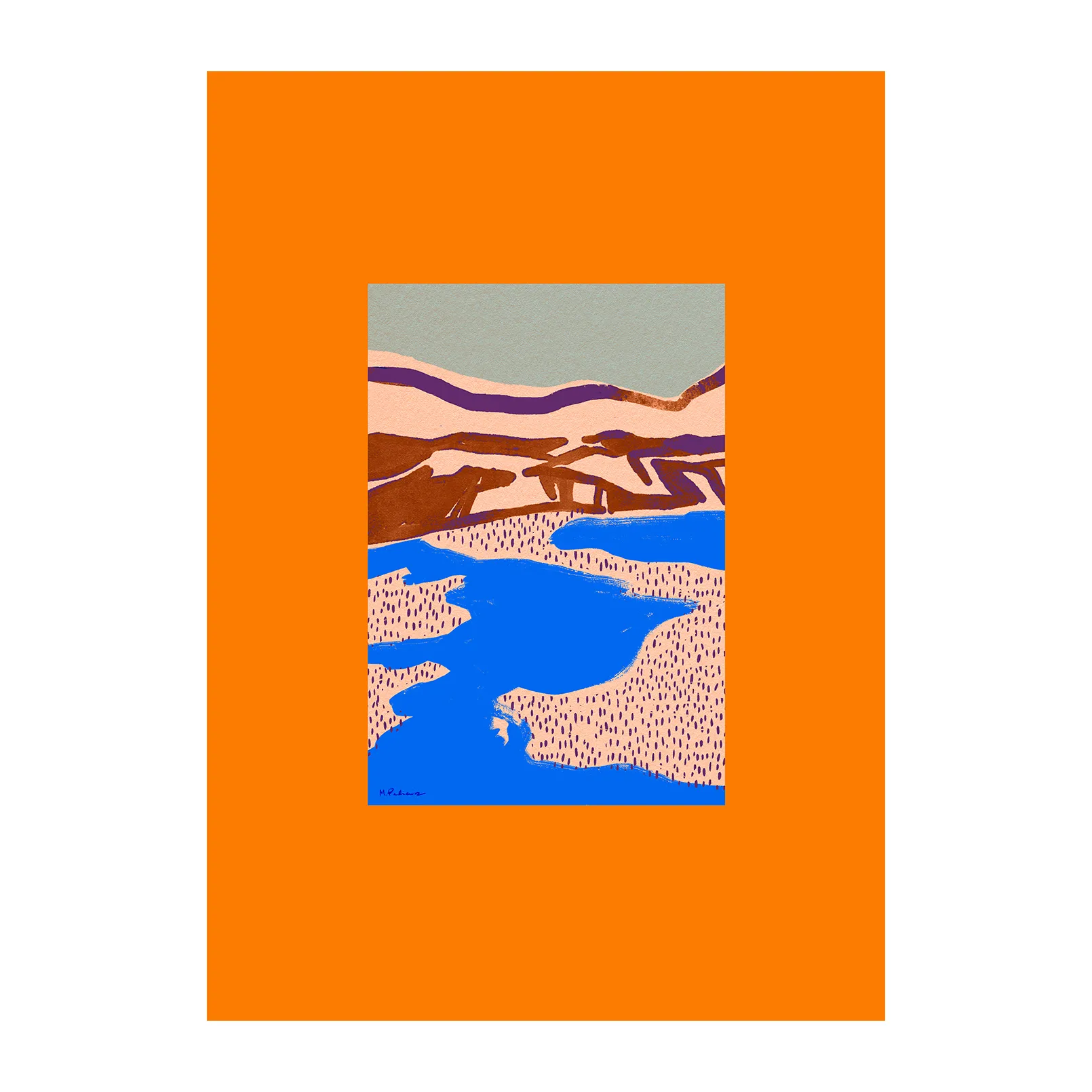 Orange Landscape ポスター, 50x70 cm Paper Collective | ペーパーコレクティブ