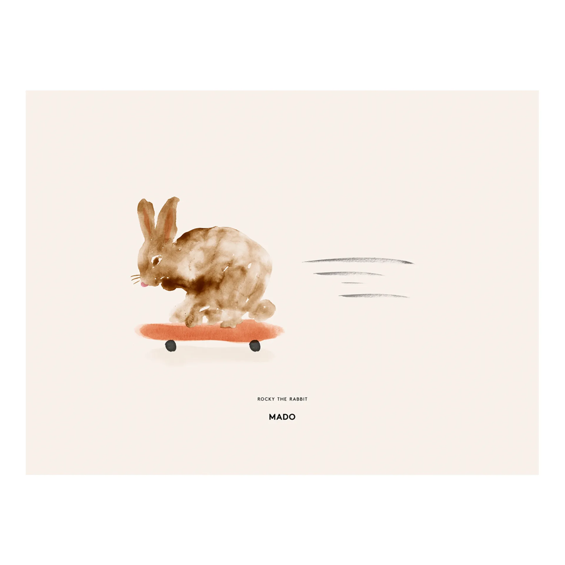 Rocky the Rabbit ポスター, 30x40 cm Paper Collective | ペーパーコレクティブ