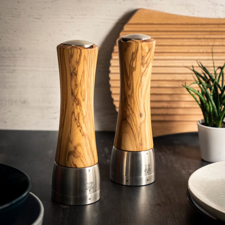 Madras ソルトミル 21 cm, olive wood-stainless steel Peugeot | プジョー