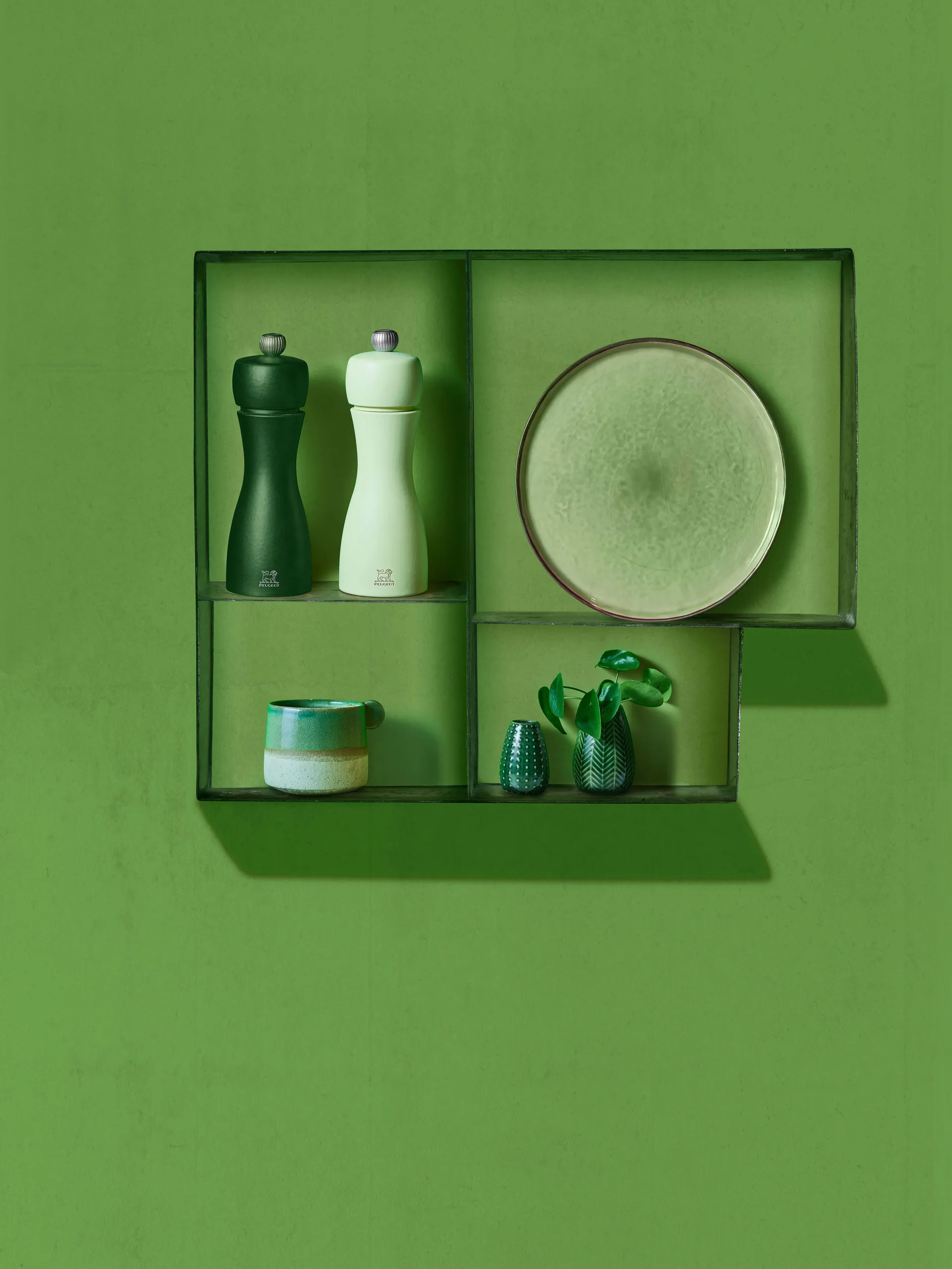 Tahiti set Water ソルト & ペッパーミル15 cm, Moss & mint Peugeot | プジョー