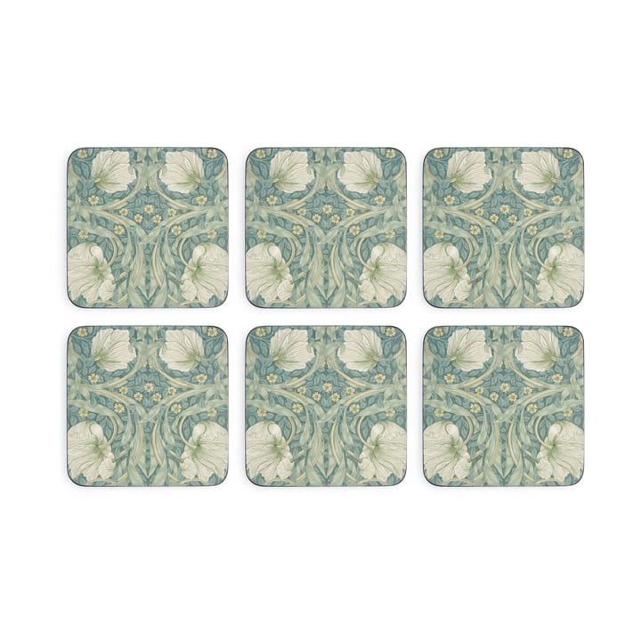 Morris & Co Pimpernel コースター 6枚セット, Green, blue Pimpernel | ピンパーネル