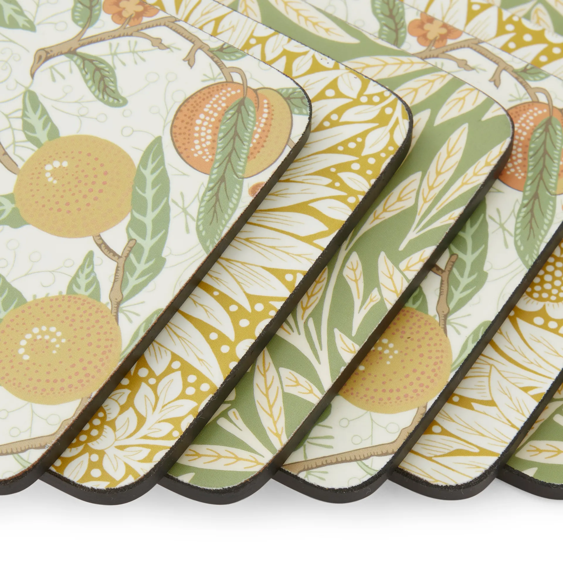 Morris & Co Simpley ミックスグラスコースター 6枚, Fruit, Willow, Marigold Pimpernel | ピンパーネル