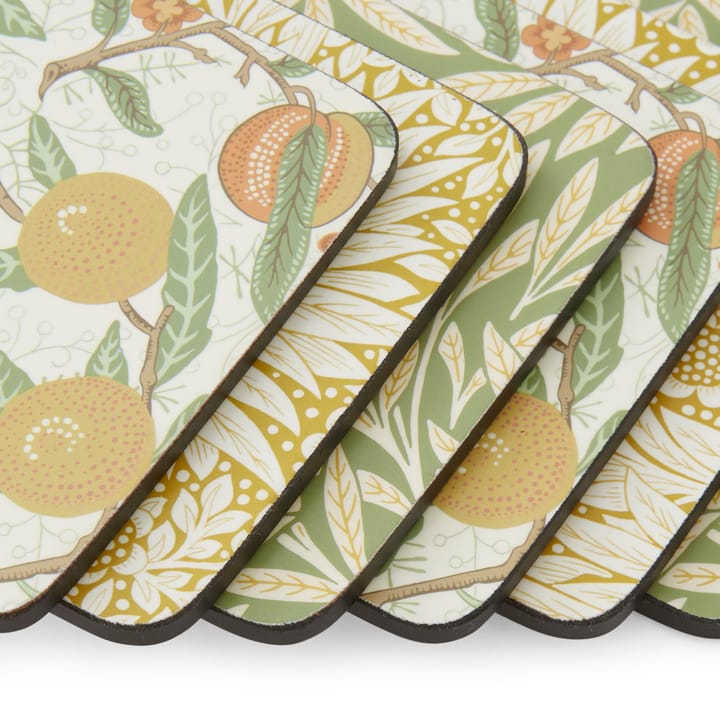 Morris & Co Simpley ミックスグラスコースター 6枚, Fruit, Willow, Marigold Pimpernel | ピンパーネル