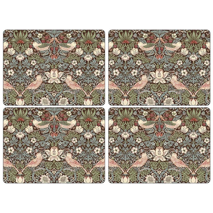 Strawberry Thief コースター 40x30 cm 4パック - Brown - Pimpernel | ピンパーネル