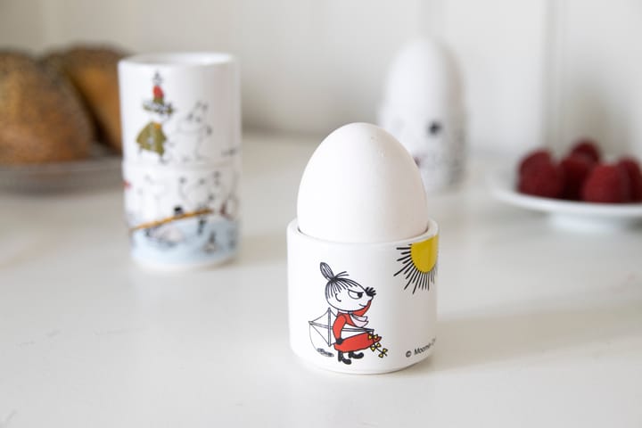 ムーミン カラー エッグカップ 4ピース, White with motif Pluto Design