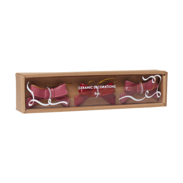Bow デコレーションハンガー 3ピース - Red-pink - Pluto Design