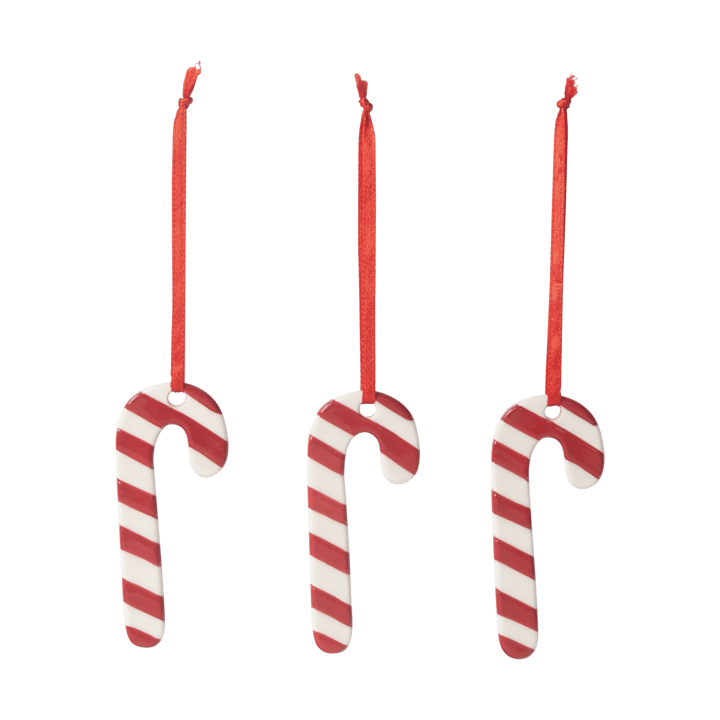 Candy cane クリスマスツリー オーナメント 3個セット - White-red - Pluto Design