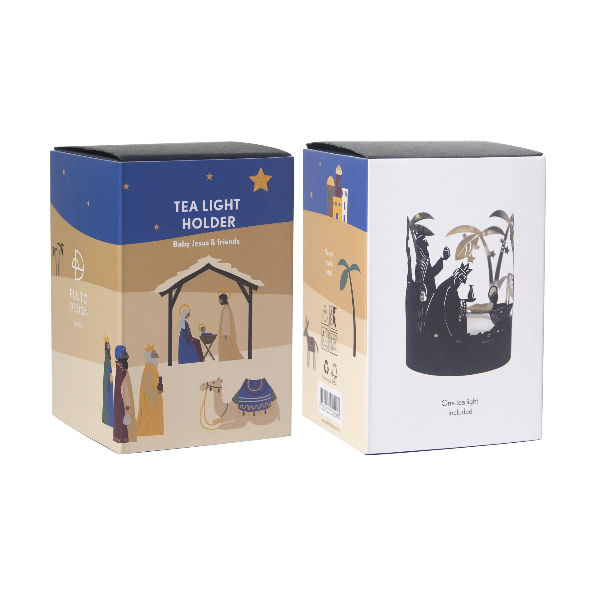 Crib Family ティーライトホルダー, Gold Pluto Design