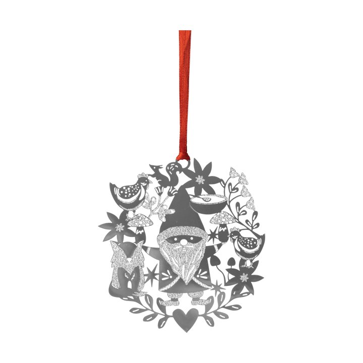 Fox & Santa クリスマスオーナメント - Silver - Pluto Design