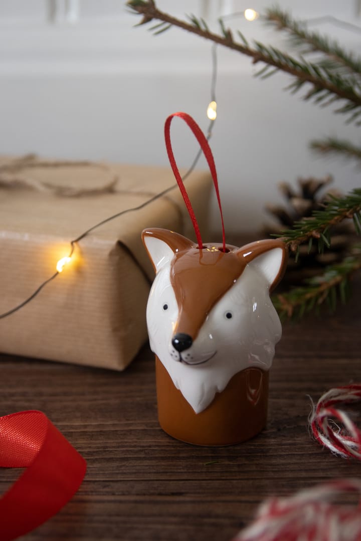 Fox - クリスマスツリー オーナメント, White-brown Pluto Design