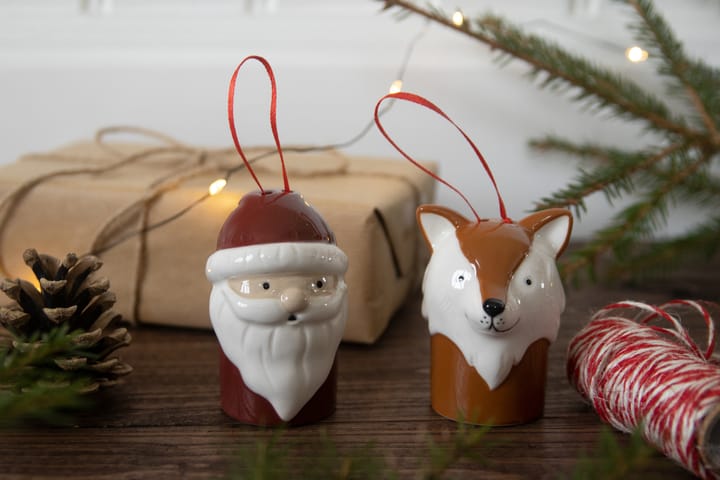 Fox - クリスマスツリー オーナメント, White-brown Pluto Design