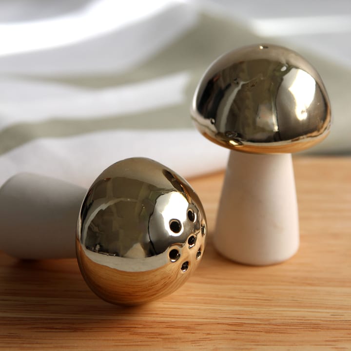 マッシュルーム ソルト&ペッパー シェイカー, Gold Pluto Design