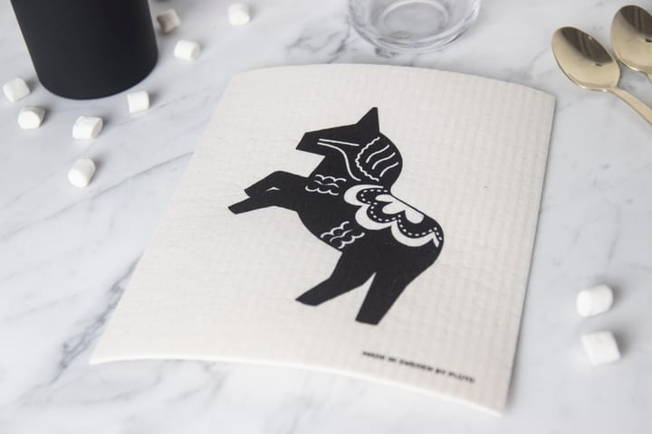 Häst ディッシュクロス 17x20 cm, Black-white Pluto Design