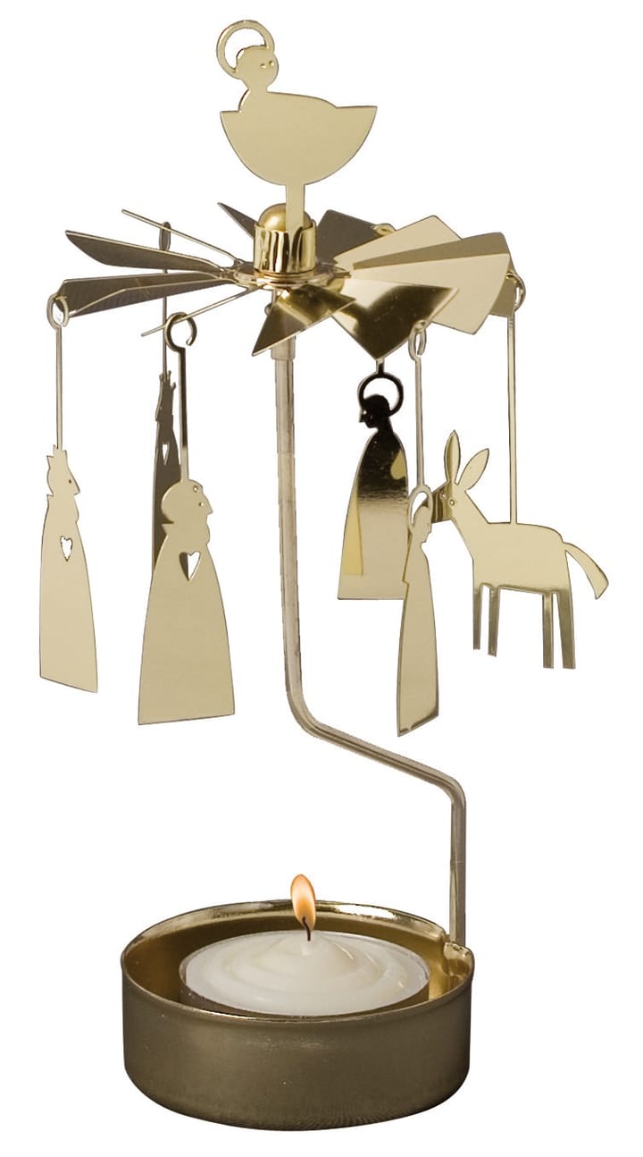 ロータリーキャンドルホルダー クリスマス - manger, gold - Pluto Design
