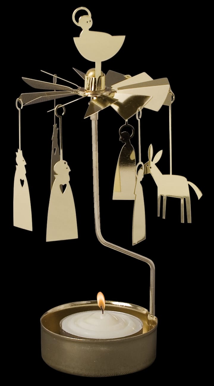ロータリーキャンドルホルダー クリスマス, manger, gold Pluto Design