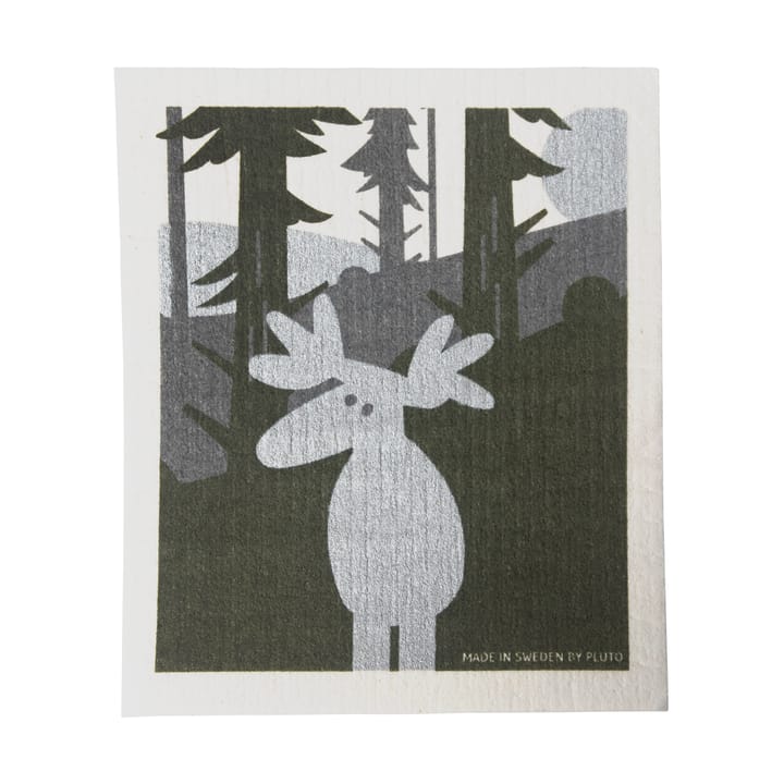 Moose ディッシュクロス 17.2x20 cm - Green-silver-white - Pluto Design