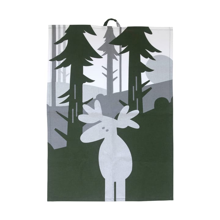 Moose キッチンタオル 50x70 cm - Green-silver-white - Pluto Design
