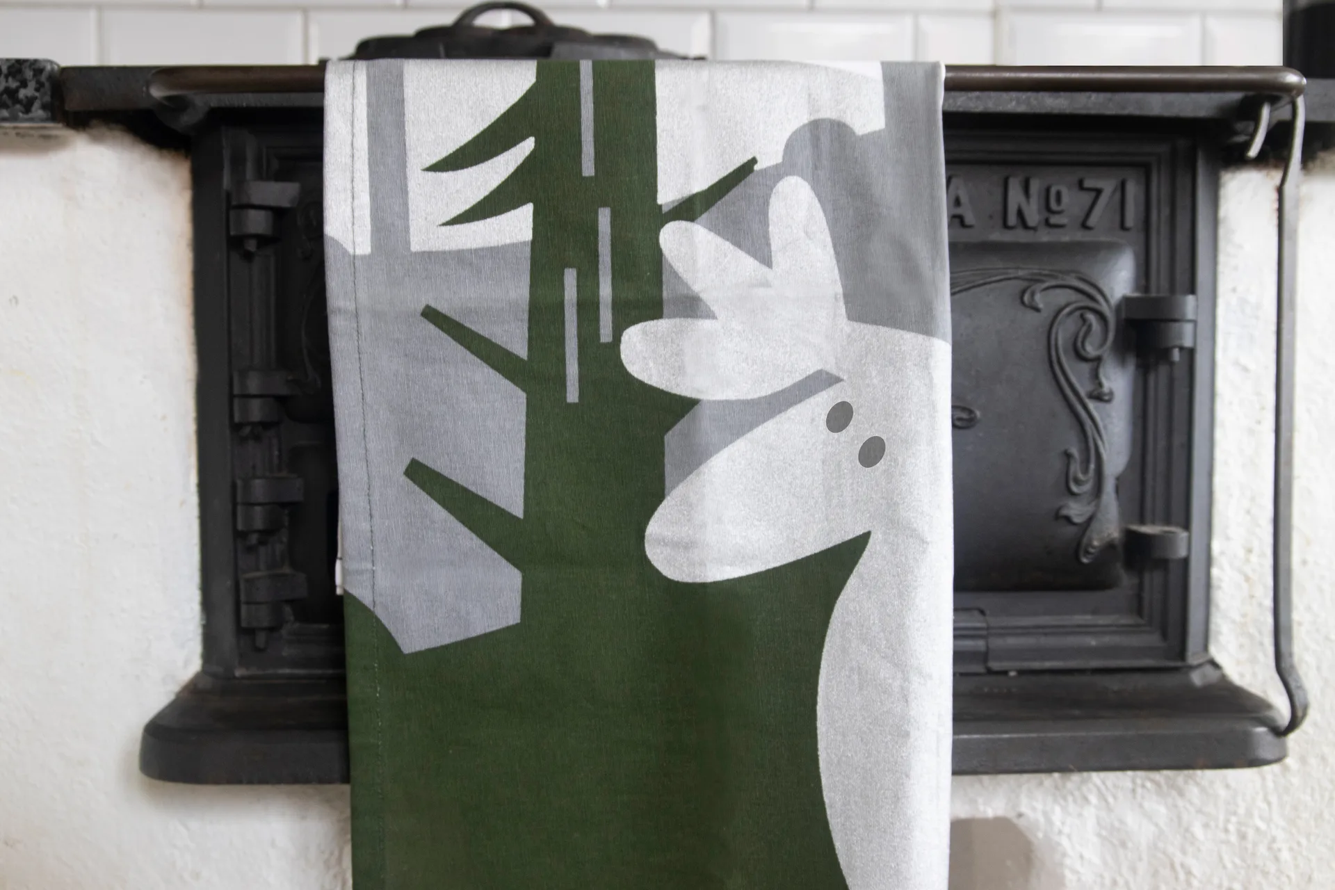 Moose キッチンタオル 50x70 cm, Green-silver-white Pluto Design