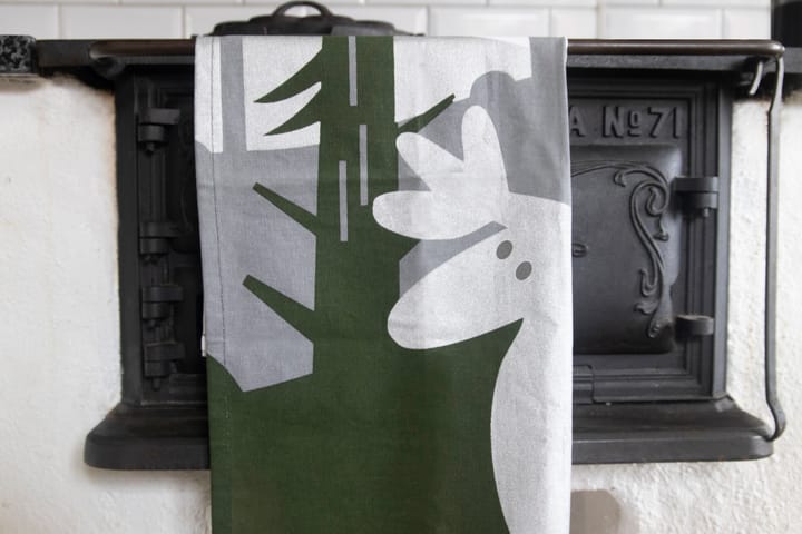 Moose キッチンタオル 50x70 cm - Green-silver-white - Pluto Design