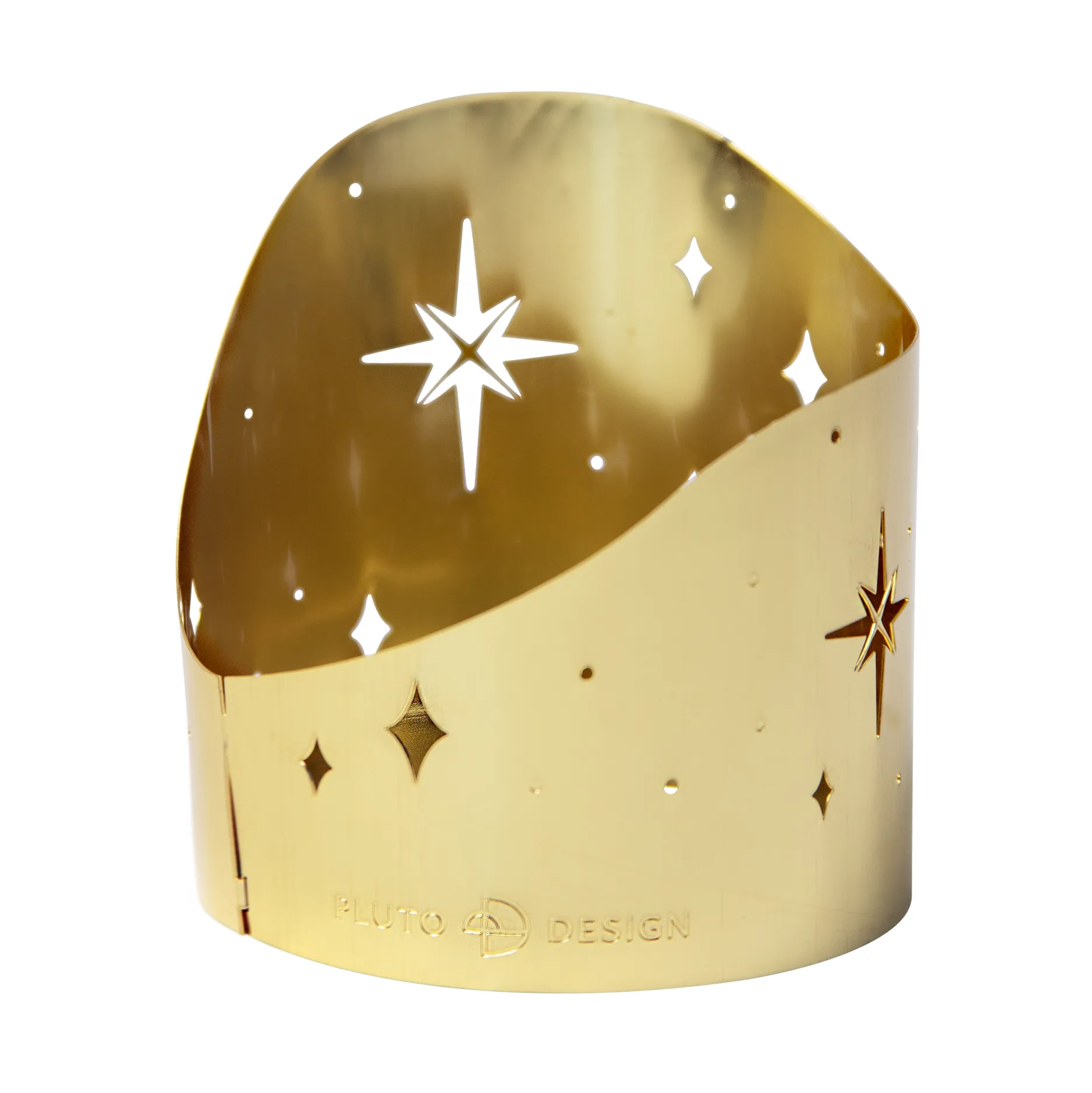 Northern star ティーライトホルダー 真鍮 Ø6.5 cm, Gold-plated metal Pluto Design