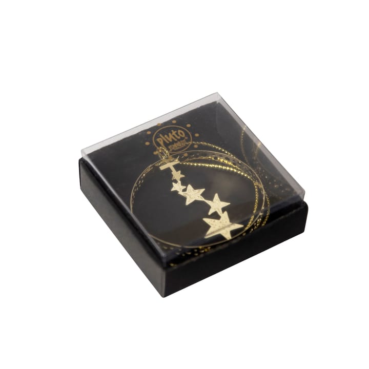 Plutoクリスマス デコレーション in メタル, Hanging night sky Gold coloured Pluto Design