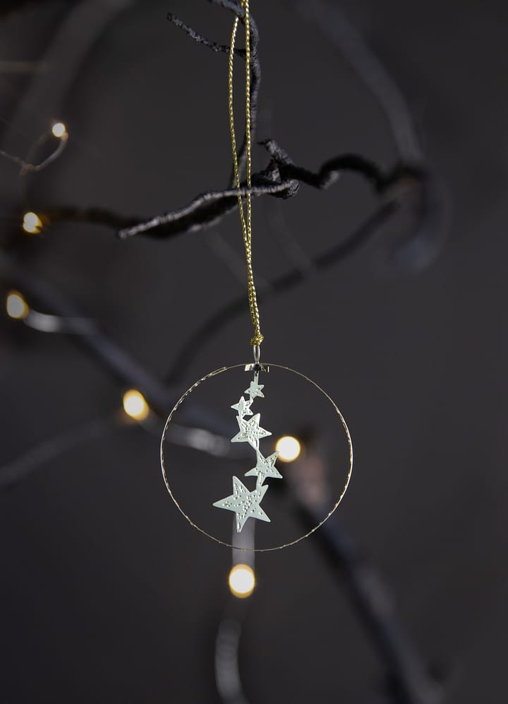 Plutoクリスマス デコレーション in メタル, Hanging night sky Gold coloured Pluto Design