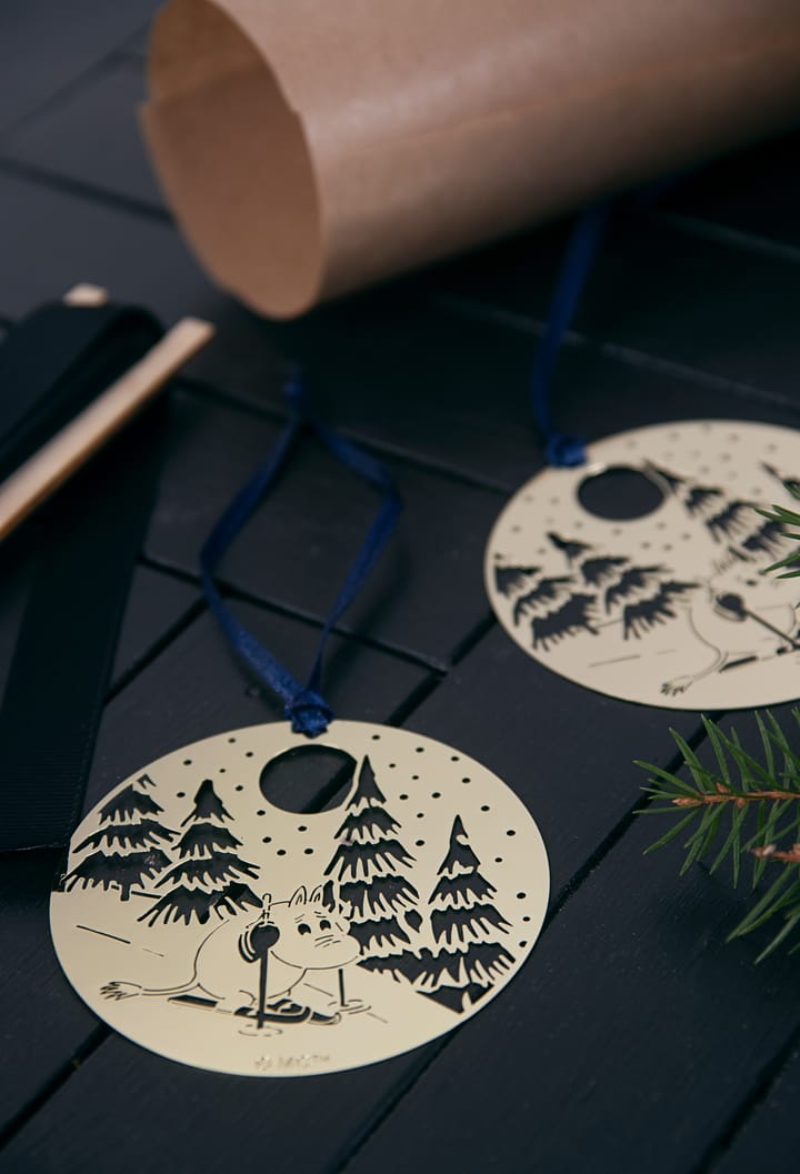 Plutoクリスマス デコレーション in メタル, Moomin winter, gold-coloured Pluto Design