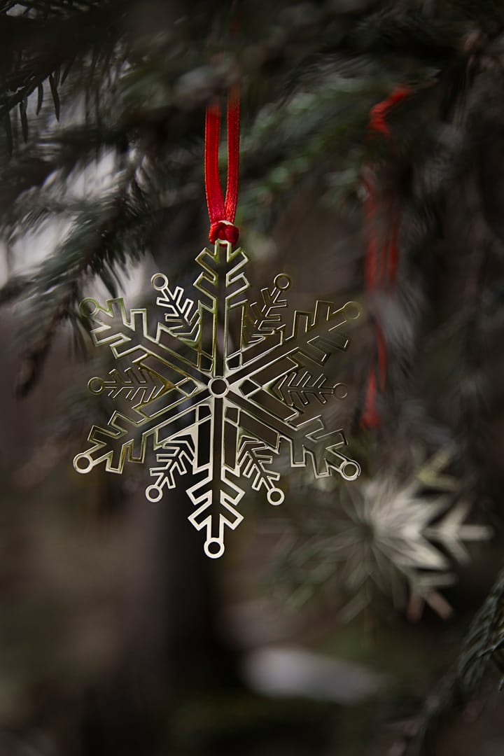 Plutoクリスマス デコレーション in メタル, Snow star Gold coloured Pluto Design