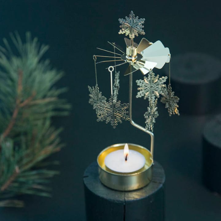 Snöstar Rotary キャンドル ホルダー, Gold Pluto Design