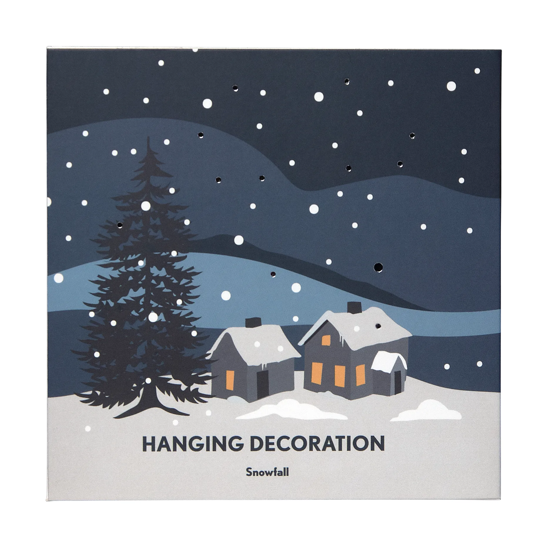 Snow fall クリスマスオーナメント, Silver Pluto Design