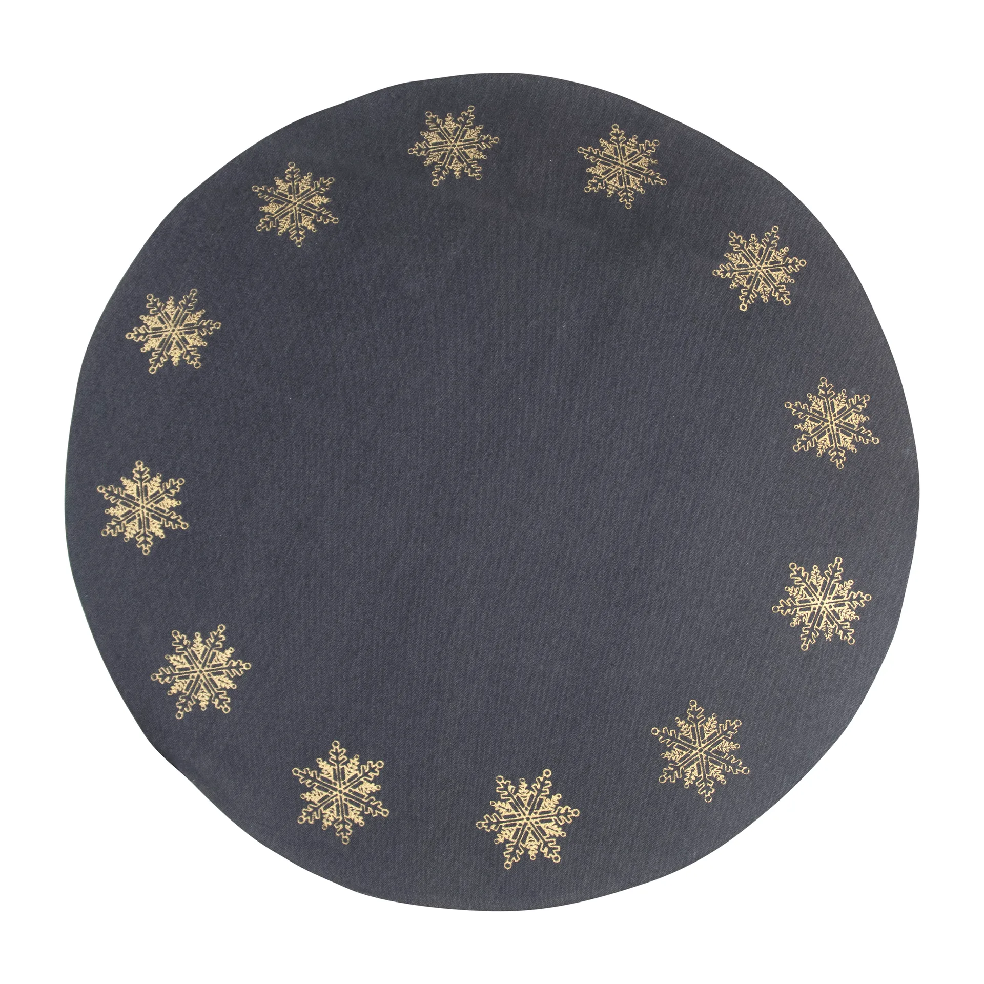 クリスマスツリー用ラグ  snow star Ø110 cm, grey-gold Pluto Design